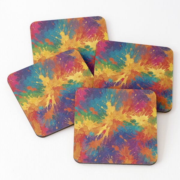 Item preview, Rainbow paint splatter vibrant  designed and sold by PatternPuppy.
