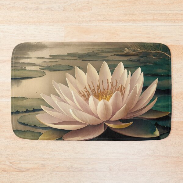 Item preview, Japanese Serenity Water Lily Painting Inspired by Ohara Koson designed and sold by Tamas Das.
