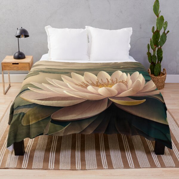 Item preview, Japanese Serenity Water Lily Painting Inspired by Ohara Koson designed and sold by Tamas Das.