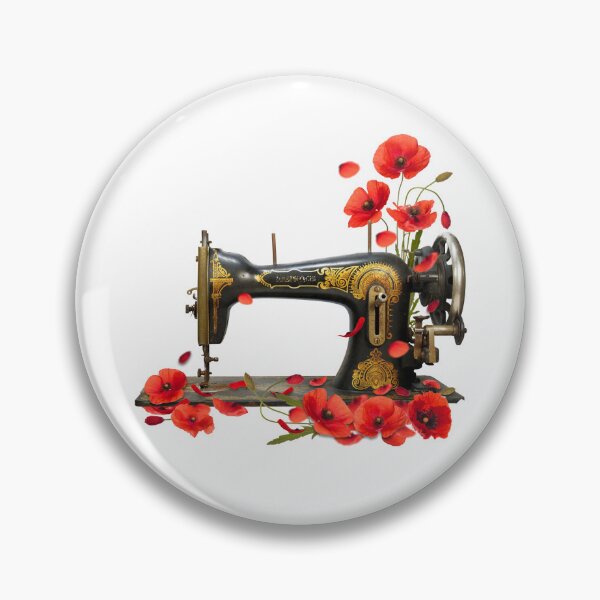 Item preview, Sewing machine with Aug flower designed and sold by godleo.