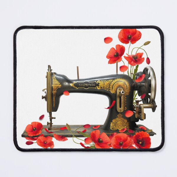 Item preview, Sewing machine with Aug flower designed and sold by godleo.