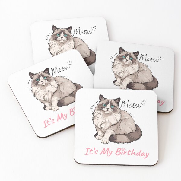 Item preview, Ragdoll Lover Meow Birthday - Cute Kitten Birthday for Girls designed and sold by thebest-2studio.