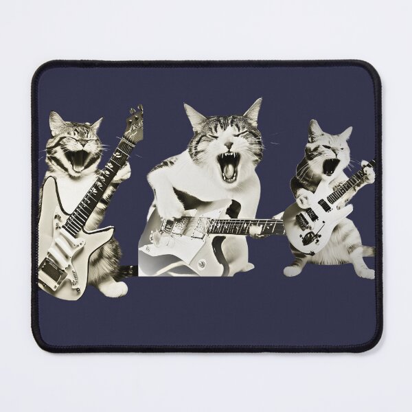 Item preview, Three Cats Playing Guitar Vintage 90s Style Rock Shirt, Retro Funny Guitar Cat T-Shirt, Rock Lovers, Rocker Gifts, Unisex Adult Shirt designed and sold by RETRO REVIVAL.