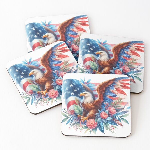 Item preview, 4th of July American eagle with american flag gift designed and sold by BlushRoses7.