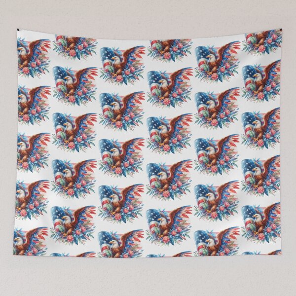 Item preview, 4th of July American eagle with american flag gift designed and sold by BlushRoses7.