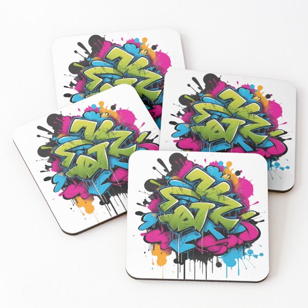 Aperçu de l'œuvre Graffiti. Lettrage graffiti aux couleurs vives. créée et vendue par Nataliya Kretsu.
