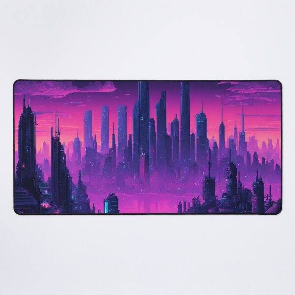 Item preview, Cyberpunk Cityscape, Pixel Art, Vaporwave, Dark Art designed and sold by Burn-Ego.
