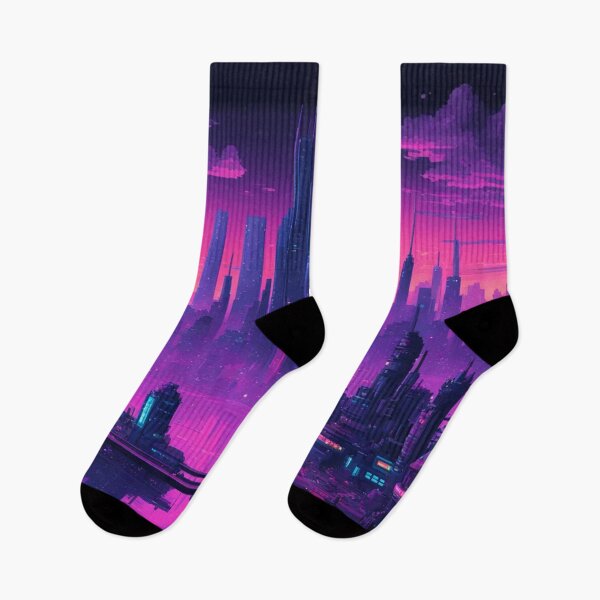 Item preview, Cyberpunk Cityscape, Pixel Art, Vaporwave, Dark Art designed and sold by Burn-Ego.