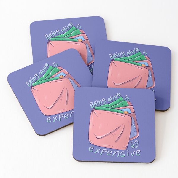 Item preview, Being Alive Is So Expensive Wallet Illustration designed and sold by DesignedByCece.