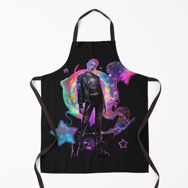 Item preview, Ethereal Androgynous Goth in Neon Dreamscape designed and sold by AI-Only Creations.
