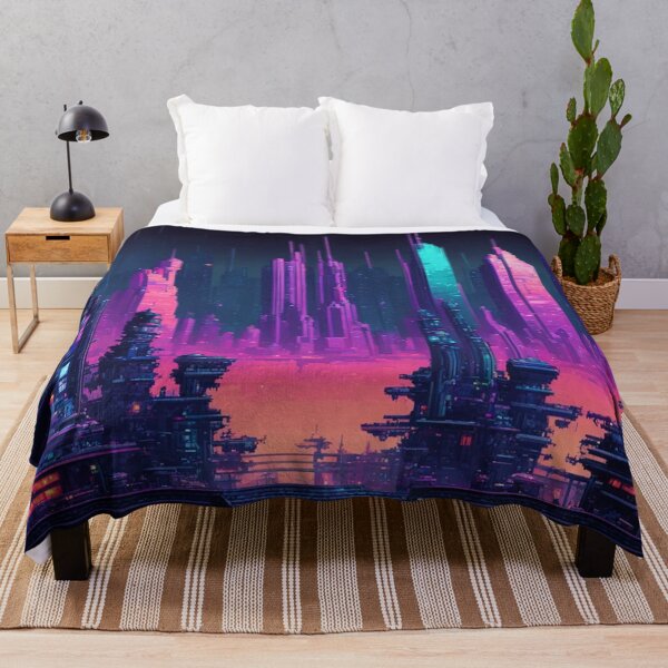 Item preview, Retro Future Cityscape, Pixel Art, Vaporwave, Dark Art designed and sold by Burn-Ego.
