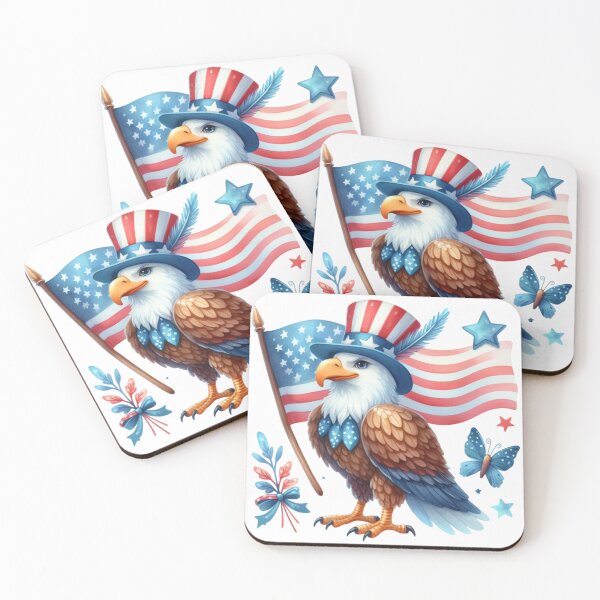 Item preview, 4th of July american eagle with hat gift designed and sold by BlushRoses7.