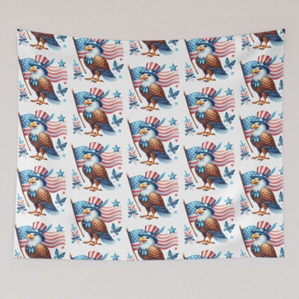 Item preview, 4th of July american eagle with hat gift designed and sold by BlushRoses7.