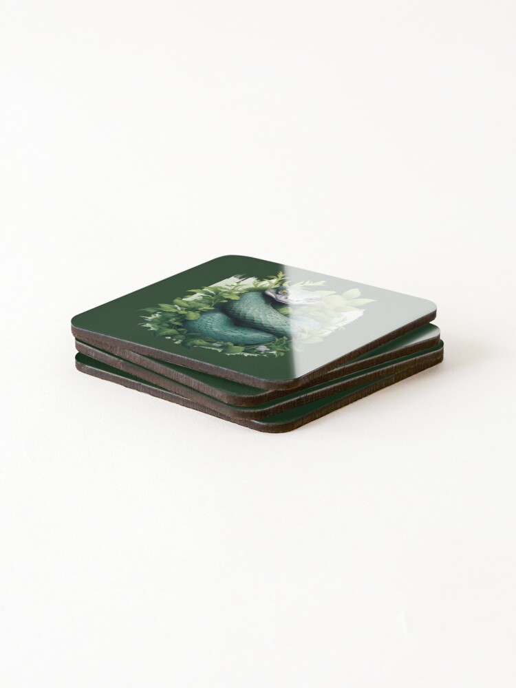 Thumbnail 4 of 5, Coasters (Set of 4), Tree Python Snake designed and sold by DerSenat.