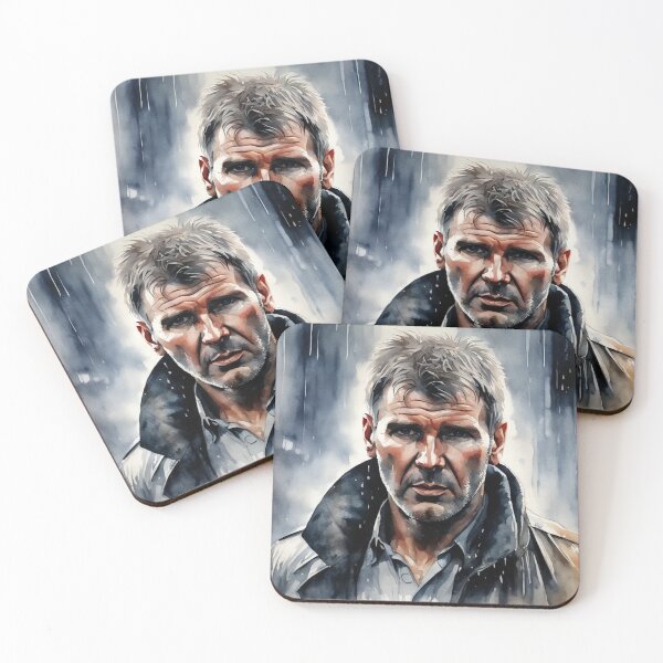 Item preview, Rick Deckard, Watercolour Painting, Cyberpunk, Fan Art designed and sold by Burn-Ego.