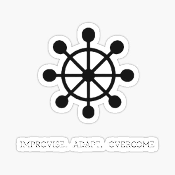"Improvise. Adapt. Overcome Mahoraga " Sticker for Sale by Swansparrow ...
