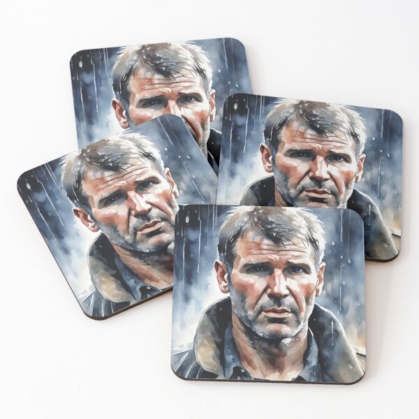 Item preview, Rick Deckard, Watercolour Painting, Vaporwave, Fan Art designed and sold by Burn-Ego.