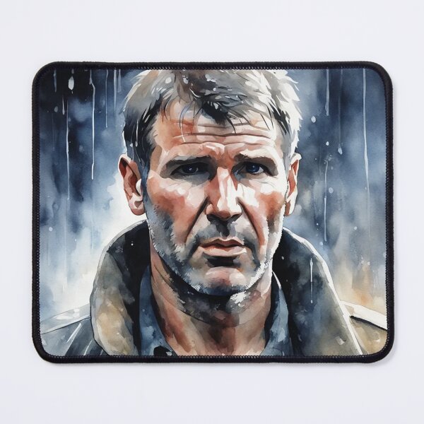 Item preview, Rick Deckard, Watercolour Painting, Vaporwave, Fan Art designed and sold by Burn-Ego.