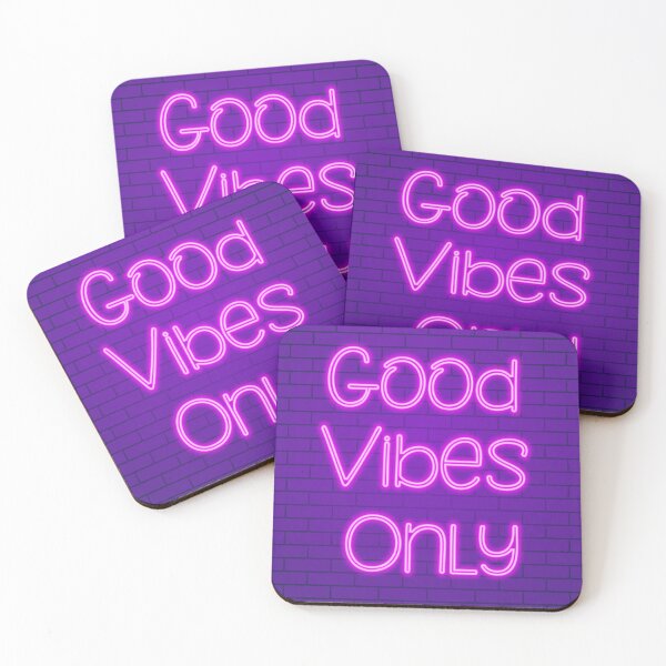 Item preview, Good vibes only neon on brick wall designed and sold by AnnArtshock.