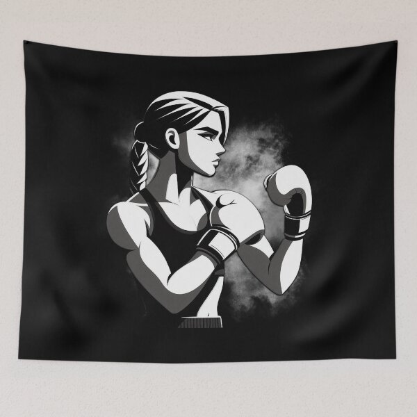 Item preview, Boxing, Training, Girl, Sport, Fit, Strength, Condition, Motivation, Health, Fitness, Kickboxing designed and sold by CrisMor-Art.