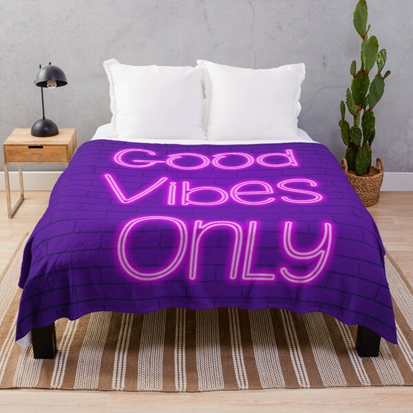 Item preview, Good vibes only neon on brick wall designed and sold by AnnArtshock.