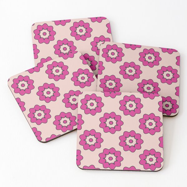 Item preview, Pink  Floral Pattern With Black Outline designed and sold by KeksWorkroom.