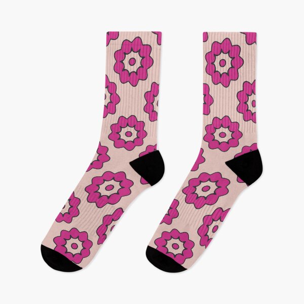 Item preview, Pink  Floral Pattern With Black Outline designed and sold by KeksWorkroom.