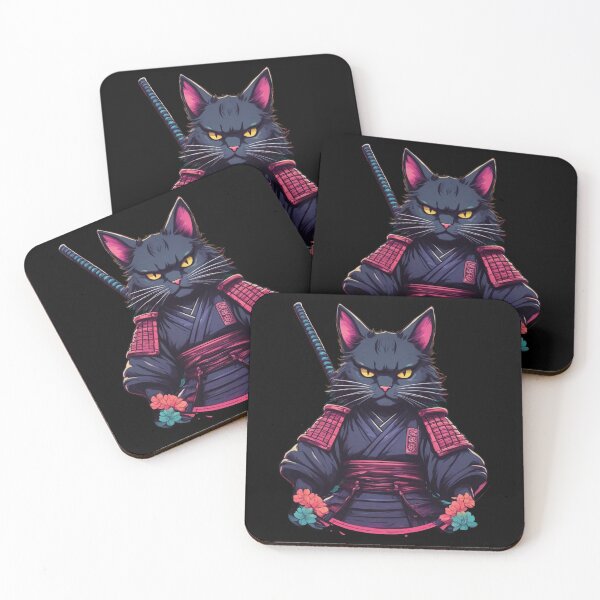 Item preview, Ronin Cat, Kawaii Cute, Catana, Traditional Japanese designed and sold by Burn-Ego.