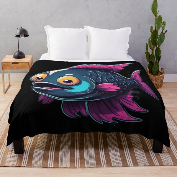 Item preview, Funny Cute Fish, Kawaii, Cartoon designed and sold by Burn-Ego.