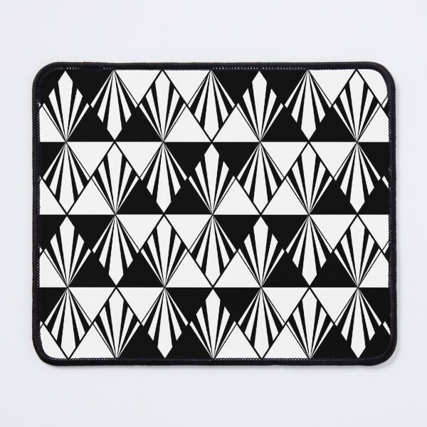Item preview, Retro Modern Art Deco Harlequin Diamonds Pattern in Black and White designed and sold by scome.