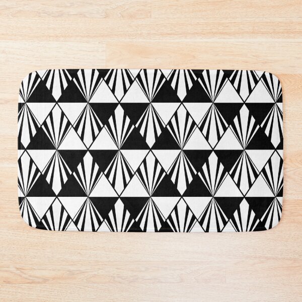 Item preview, Retro Modern Art Deco Harlequin Diamonds Pattern in Black and White designed and sold by scome.