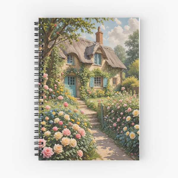 Item preview, Charming English Cottage with Roses in Pastels designed and sold by Lizetteh.