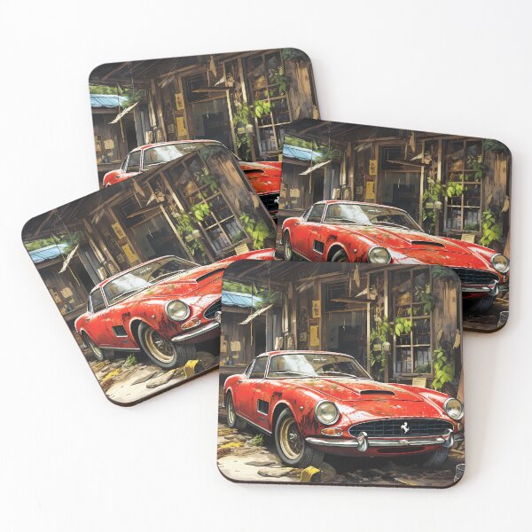 Item preview, Red Ferrari 250 Next To Rustic Barn designed and sold by RevUpDesign.