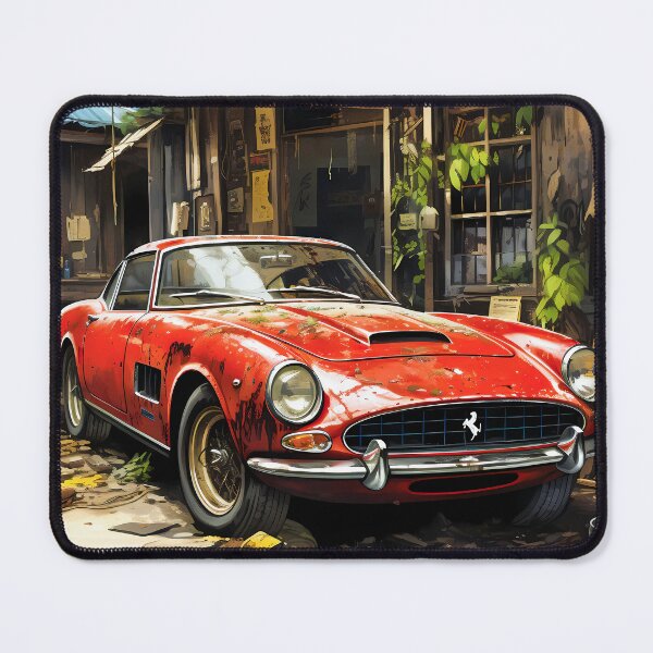 Item preview, Red Ferrari 250 Next To Rustic Barn designed and sold by RevUpDesign.