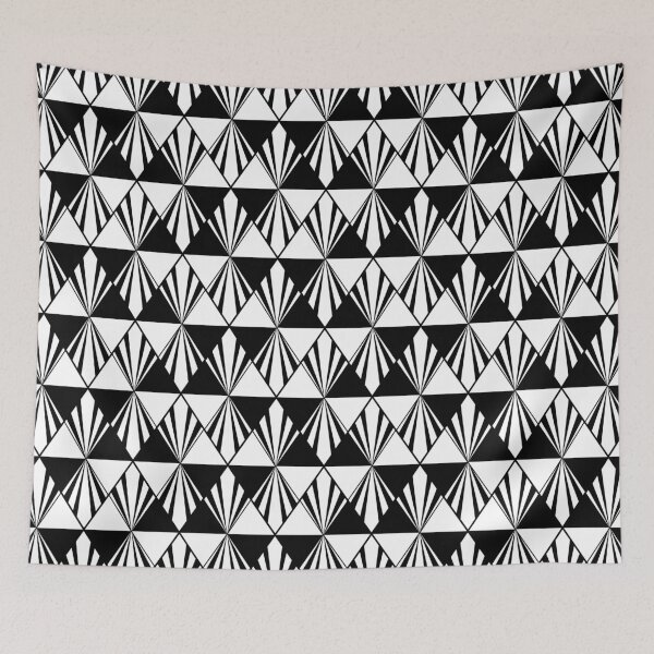 Artikelvorschau, Retro Modern Art Deco Harlekin Rauten Muster in Schwarz und Weiß entworfen und verkauft von scome.