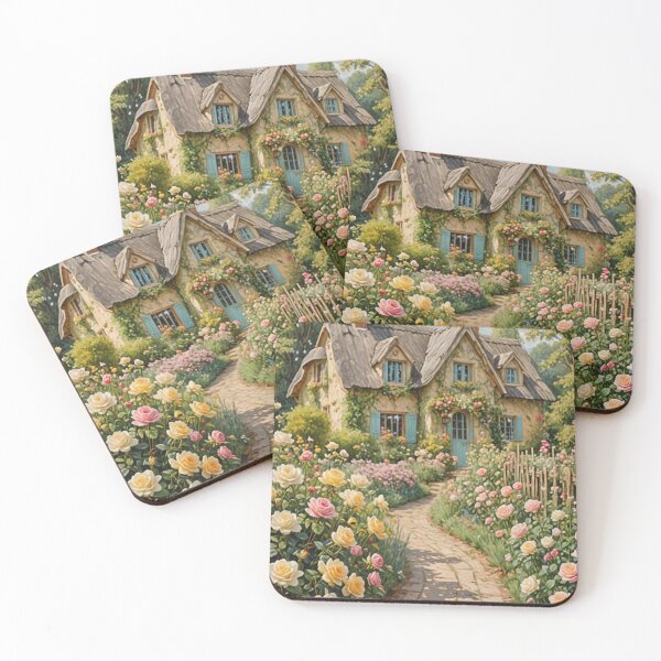 Item preview, English Countryside Charm: Cottage and Rose Garden Design designed and sold by Lizetteh.