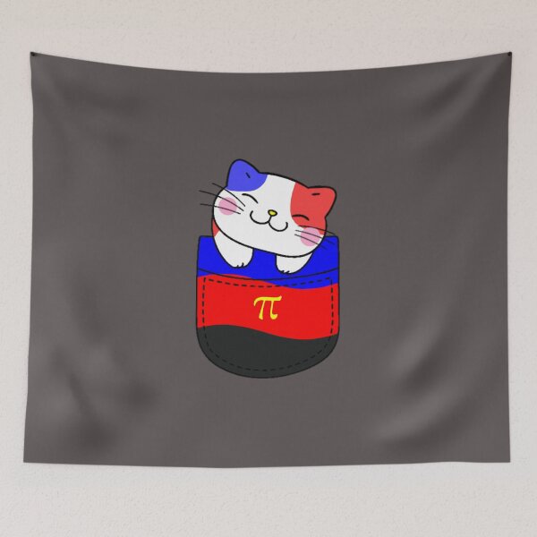 Item preview, Polyamorous Pride Cat in Faux Pocket designed and sold by everything4eva.
