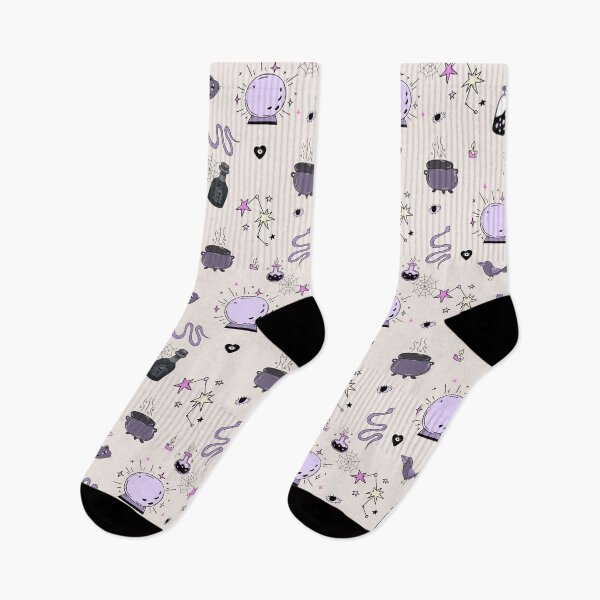 Item preview, Witchcraft colored doodles pattern designed and sold by MonochromeEcho.