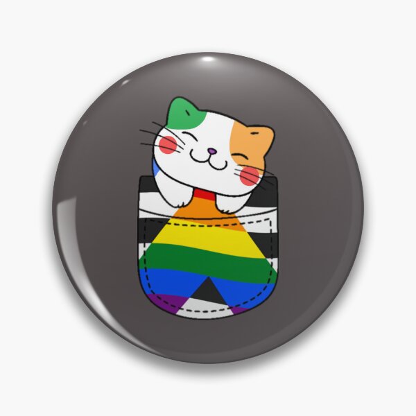 Item preview, Ally Pride Cat in Faux Pocket designed and sold by everything4eva.