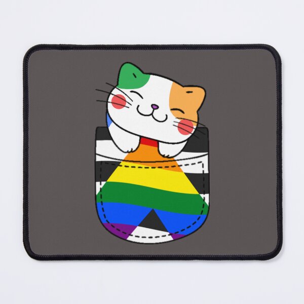 Item preview, Ally Pride Cat in Faux Pocket designed and sold by everything4eva.