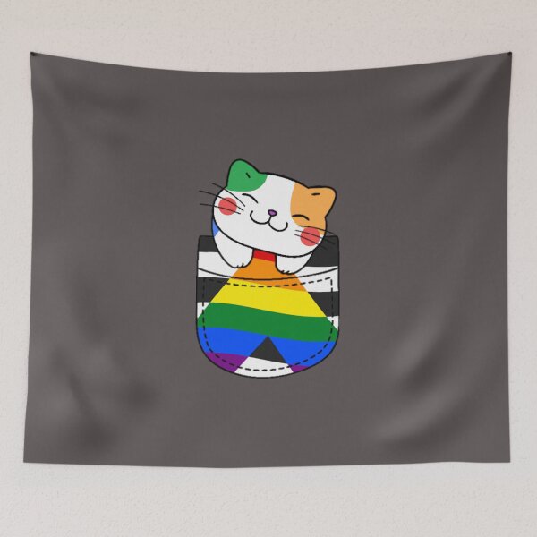 Item preview, Gato Ally Pride en bolsillo falso designed and sold by everything4eva.