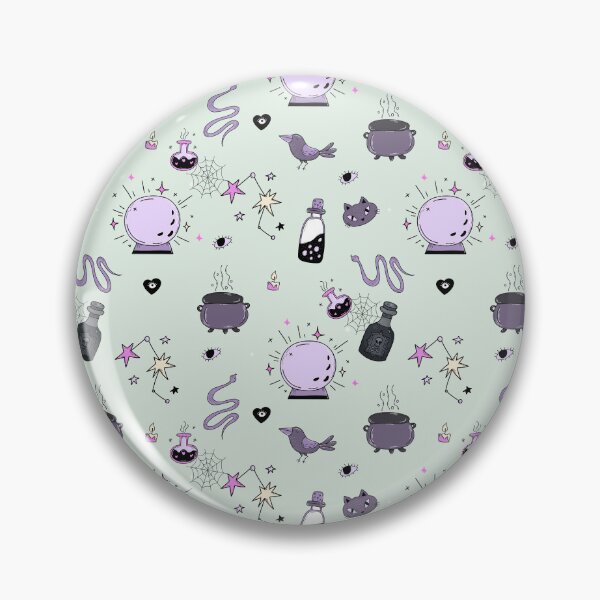 Item preview, Witchcraft colored doodles pattern green designed and sold by MonochromeEcho.