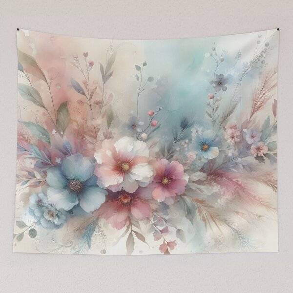 Item preview, Watercolor Washes": Soft pastel floral background designed and sold by BlackCatspet1.