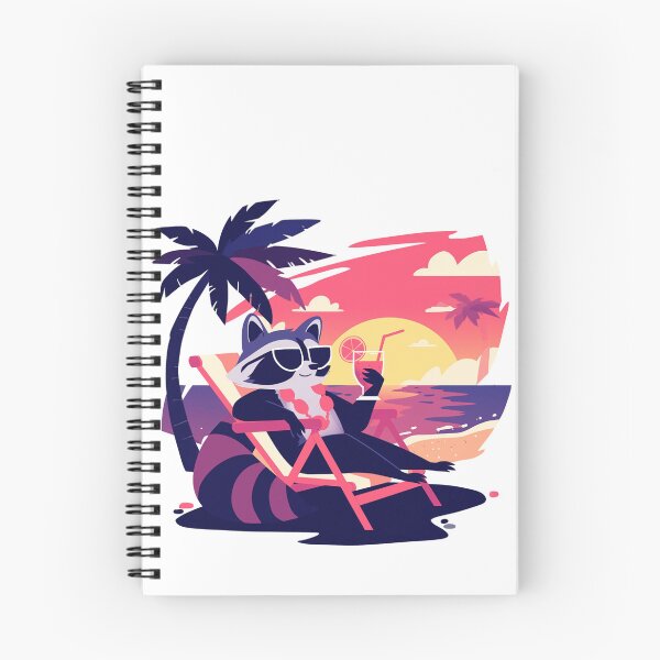 Item preview, Sunny Beach Relaxation: Raccoon with a Drink designed and sold by ImprintEmporium.