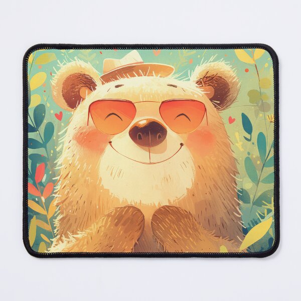 Item preview, Happy teddy bear wearing hat in love designed and sold by JoyfulNat.