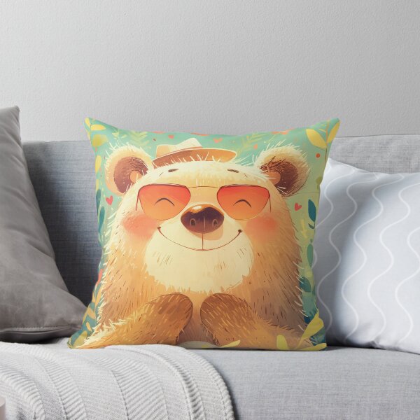 Item preview, Happy teddy bear wearing hat in love designed and sold by JoyfulNat.