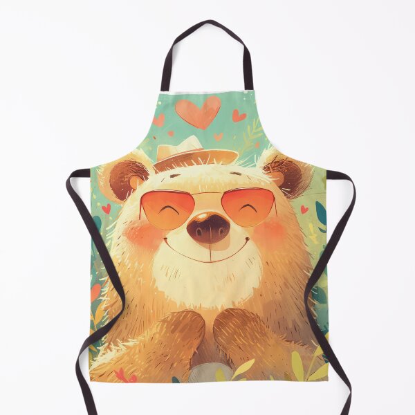 Item preview, Happy teddy bear wearing hat in love designed and sold by JoyfulNat.