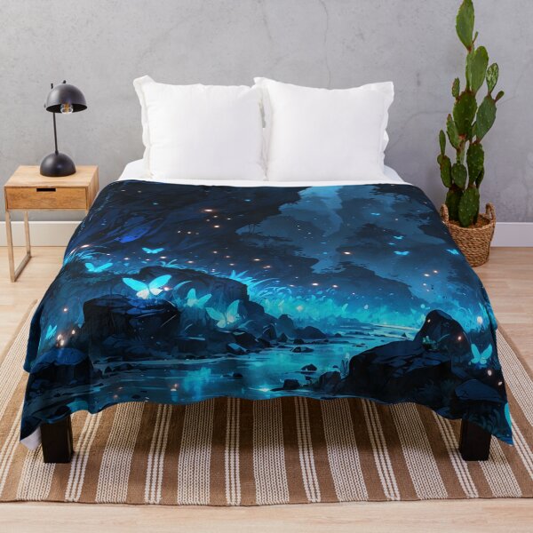 Item preview, Whispering Glades Illuminated Nighttime Fantasy Landscape designed and sold by ArtComixHaven.