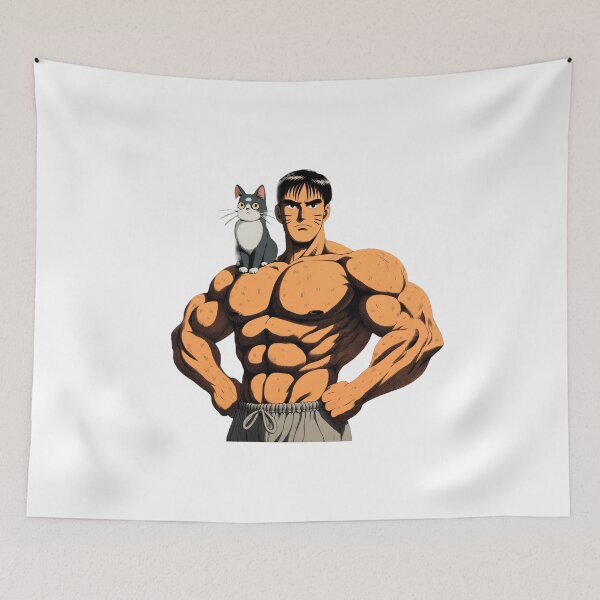 Item preview, Muscle Cat, Cute Cat with Bodybuilder designed and sold by cutenesss.