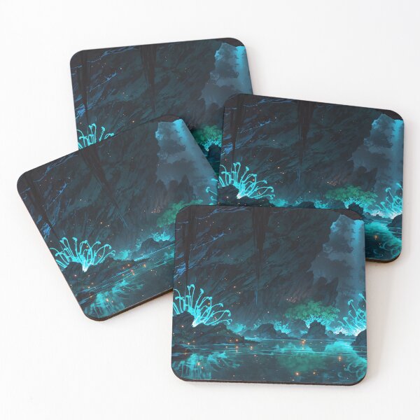Item preview, Mystic Falls Enchanted Night with Luminous Flora designed and sold by ArtComixHaven.